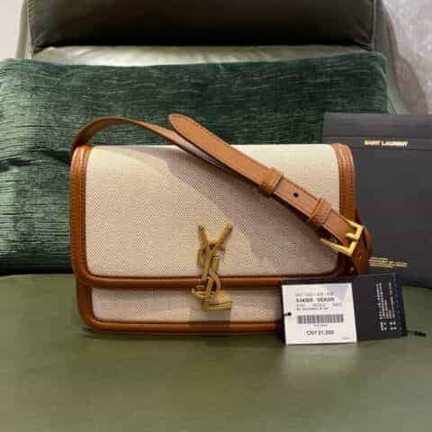 Saint laurent Ysl Solferino中号Box帆布肩背包 634305