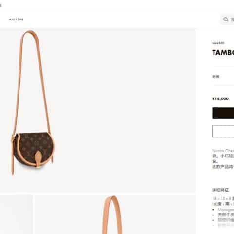 Louis Vuitton LV Tambourin老花马鞍包 M44860