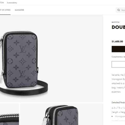 Louis Vuitton LV Double Phone Pouch斜挎包 M69534