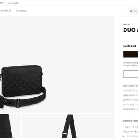 Louis Vuitton LV Duo Messenger邮差包 M69827