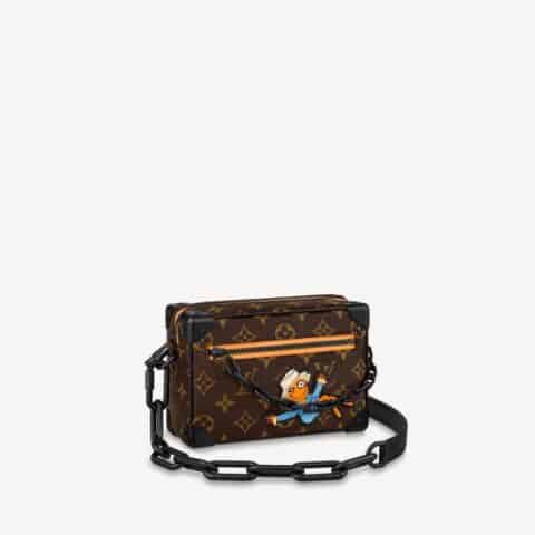 Louis Vuitton LV Mini Soft Trunk玩偶稻草人盒子链条包M80159