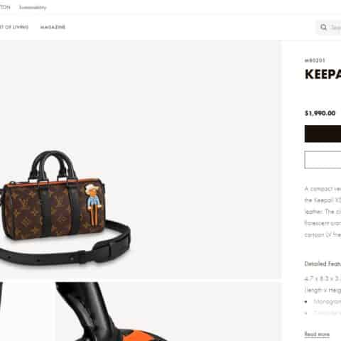 Louis Vuitton LV Keepall XS Nano玩偶稻草人圆桶斜挎包M80201