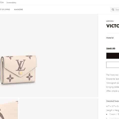 Louis Vuitton LV Victorine Wallet钱夹 M80086