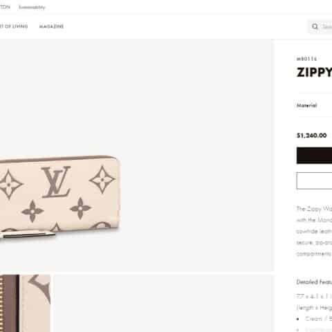 Louis Vuitton LV Zippy Wallet拉链钱包 M80116