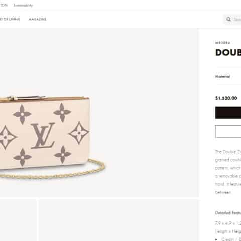 Louis Vuitton LV Double Zip Pochette链条包 M80084