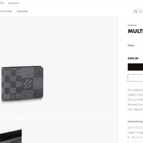 Louis Vuitton LV Multiple格纹钱夹N60433 N60434