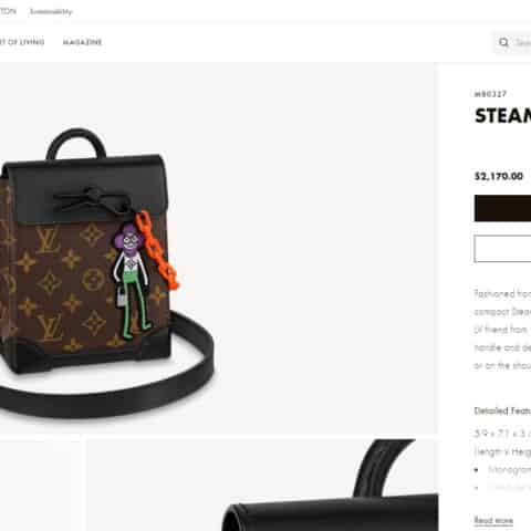 Louis Vuitton LV Steamer Nano XS玩偶稻草人小背包斜挎M80327