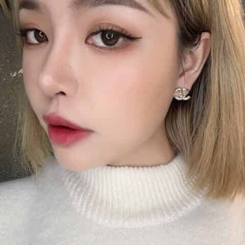 新款 CHANEL香奈儿双c耳钉耳环