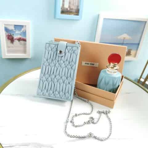 MIUMIU缪缪顶级进口小羊皮新版手机包5ZH079