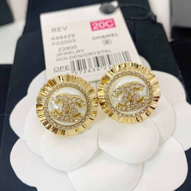 新款CHANEL香奈儿双c耳钉耳环