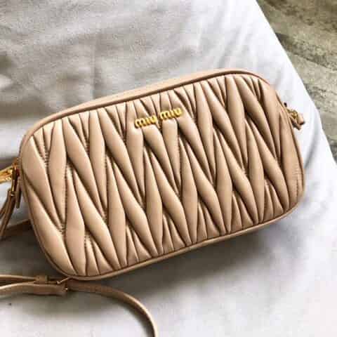 MIUMIU缪缪Matelasse顶级进口小羊皮斜挎包5BH539
