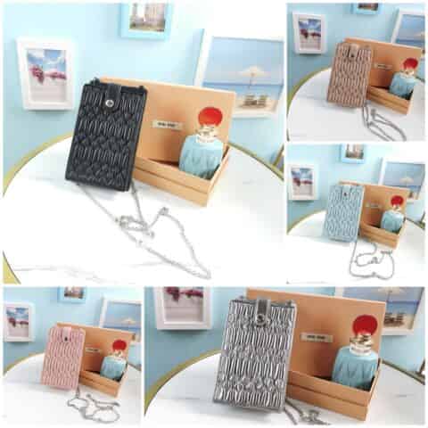 MIUMIU缪缪顶级进口小羊皮新版手机包5ZH079