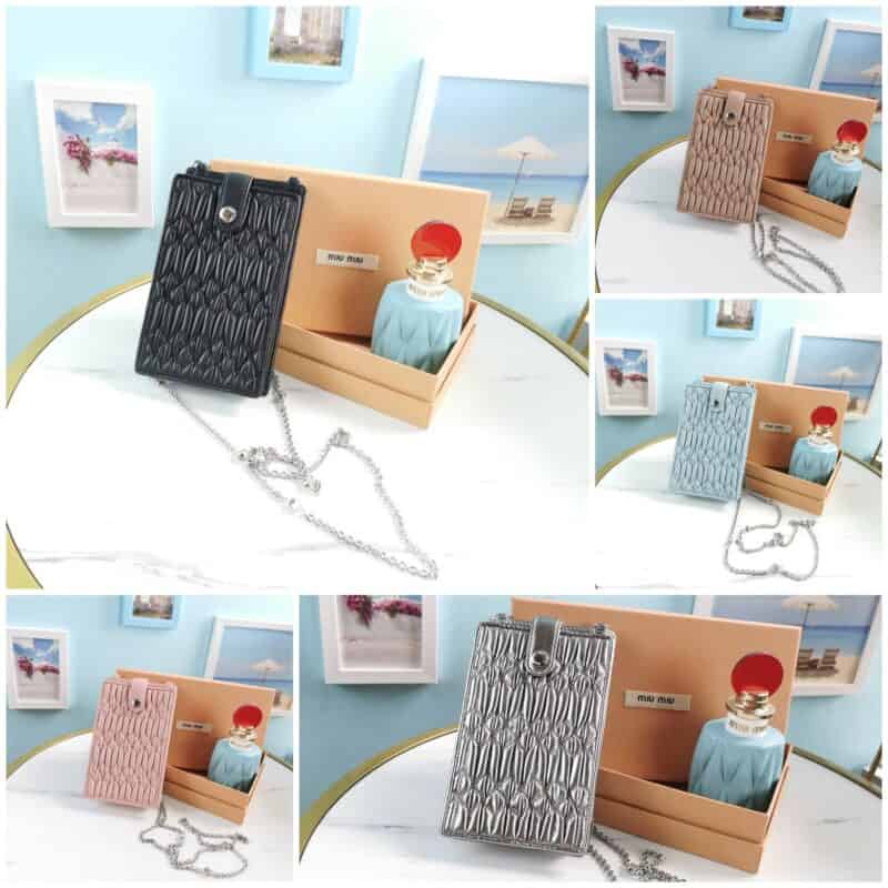 MIUMIU缪缪顶级进口小羊皮新版手机包5ZH079