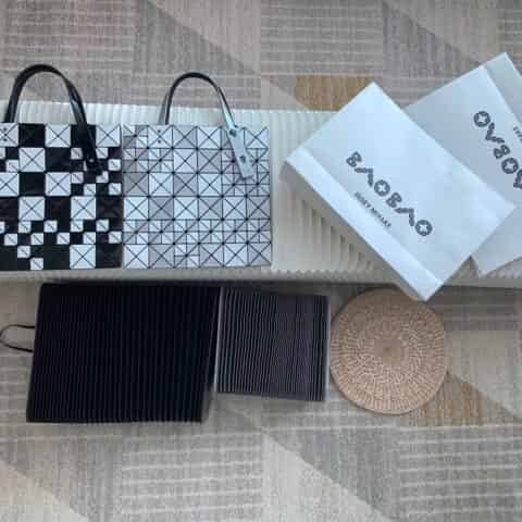三宅一生 Issey Miyake BaoBao格子拼接手提袋0086