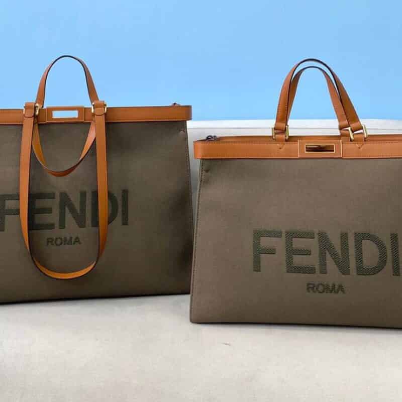 FENDI芬迪经典FENDI字母刺绣手提包8265