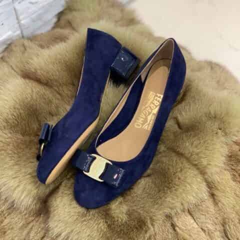 SF salvatore Ferragamo  菲拉格慕羊京绒面半内里单鞋