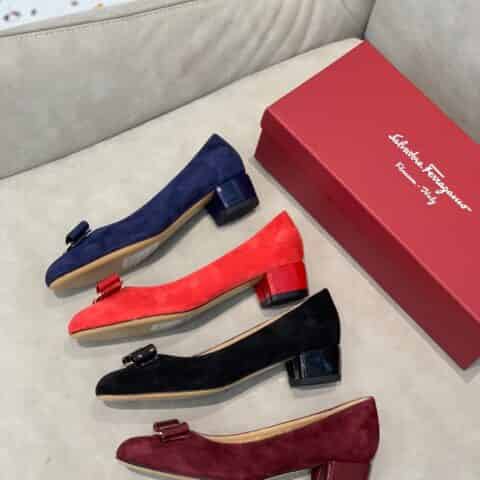 SF salvatore Ferragamo  菲拉格慕羊京绒面半内里单鞋