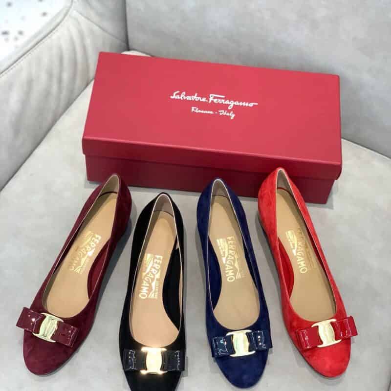 SF salvatore Ferragamo  菲拉格慕羊京绒面半内里单鞋