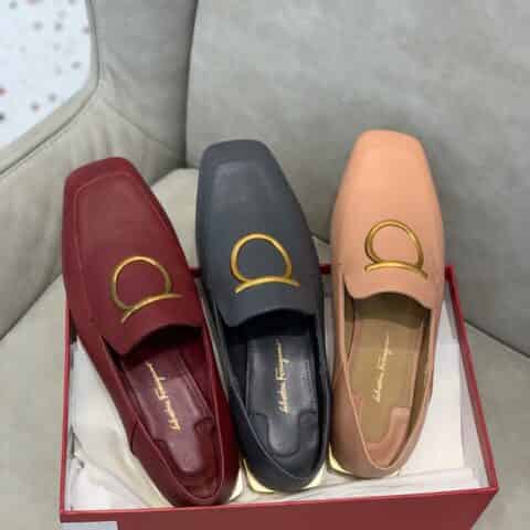 SF salvatore Ferragamo  菲拉格慕马蹄扣踩跟一脚蹬乐福鞋