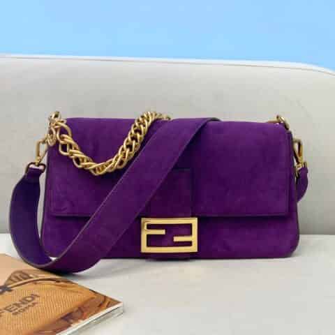 FENDI芬迪磨砂皮单肩包308L