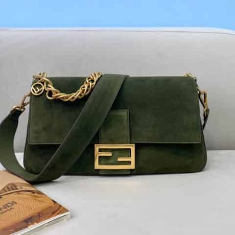 FENDI芬迪磨砂皮单肩包308L