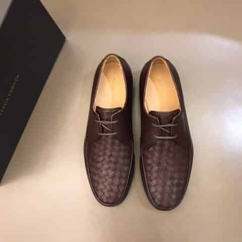 BV葆蝶家    进口牛皮手工编织鞋面B•v男士正装皮鞋