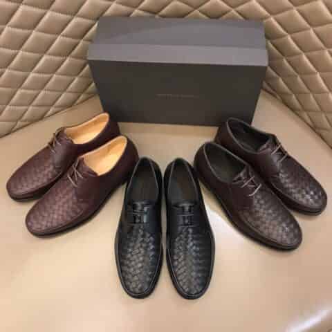 BV葆蝶家    进口牛皮手工编织鞋面B•v男士正装皮鞋