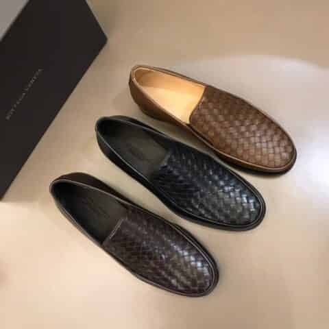 BV葆蝶家    进口牛皮手工编织鞋面B•v男士正装皮鞋