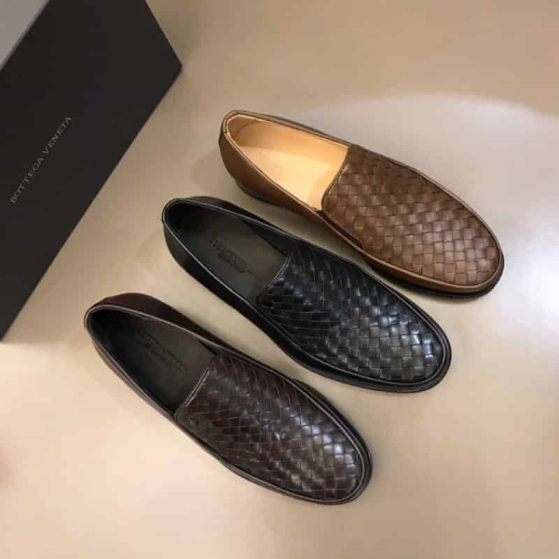 BV葆蝶家    进口牛皮手工编织鞋面B•v男士正装皮鞋