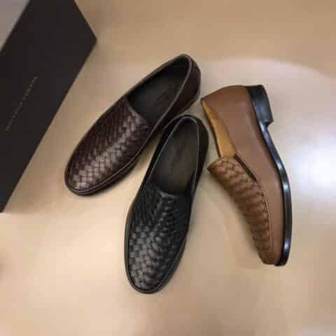 BV葆蝶家    进口牛皮手工编织鞋面B•v男士正装皮鞋