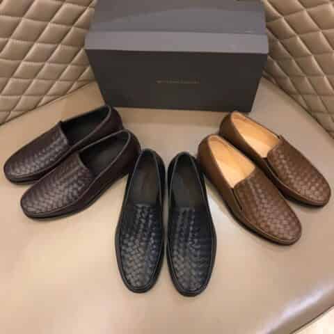 BV葆蝶家    进口牛皮手工编织鞋面B•v男士正装皮鞋