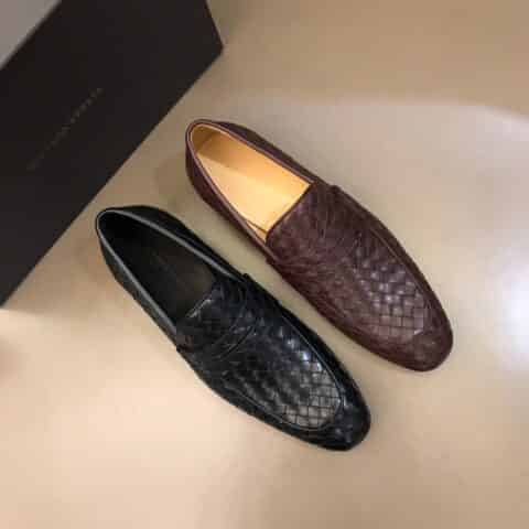 BV葆蝶家    进口牛皮手工编织鞋面B•v男士正装皮鞋