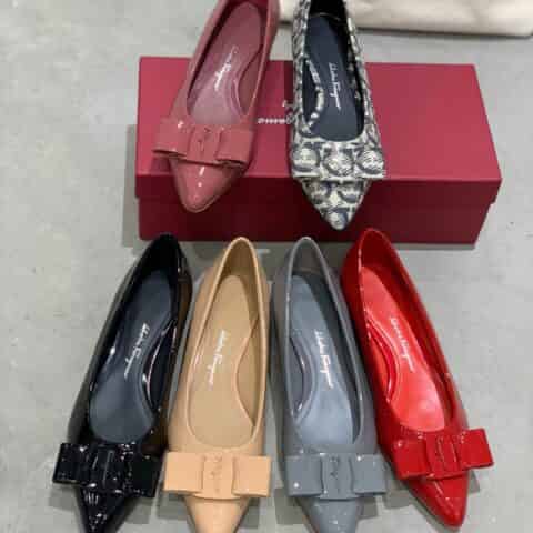 SF salvatore Ferragamo  菲拉格慕最新糖果色走秀款尖头浅口Viva芭蕾舞鞋