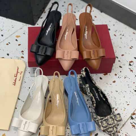 SF salvatore Ferragamo  菲拉格慕2021新款viva系列后空露跟粗跟凉鞋
