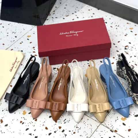 SF salvatore Ferragamo  菲拉格慕2021新款viva系列后空露跟粗跟凉鞋