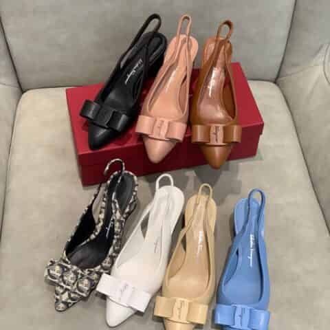 SF salvatore Ferragamo  菲拉格慕2021新款viva系列后空露跟粗跟凉鞋