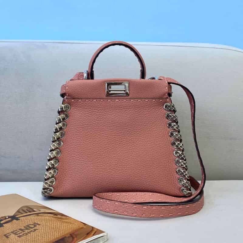 FENDI芬迪全手工蛇皮缝制PEEKABOO手袋3105S