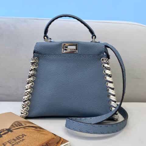 FENDI芬迪全手工蛇皮缝制PEEKABOO手袋3105S