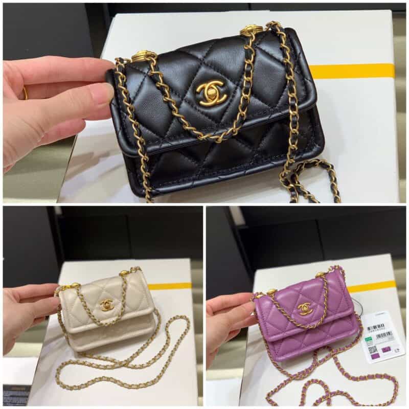 Chanel香奈儿 Button on top 2020新款复古小包 AS1664