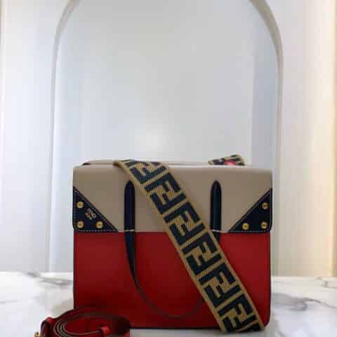 FENDI芬迪牛皮双肩带多功能手提单肩斜挎包303L