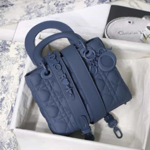 Dior迪奥 Lady My ABC 四格磨砂徽章戴妃包