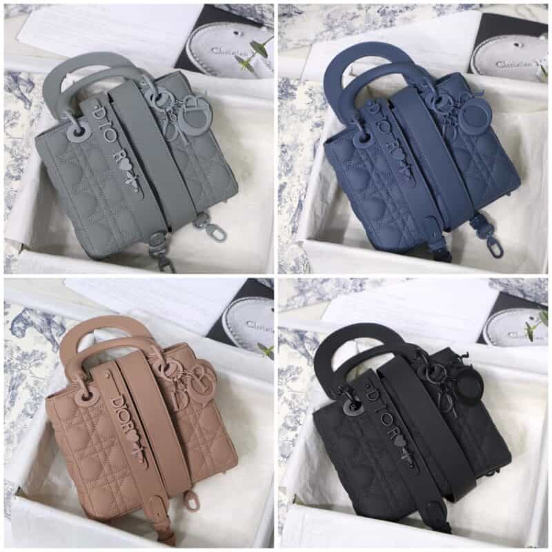 Dior迪奥 Lady My ABC 四格磨砂徽章戴妃包