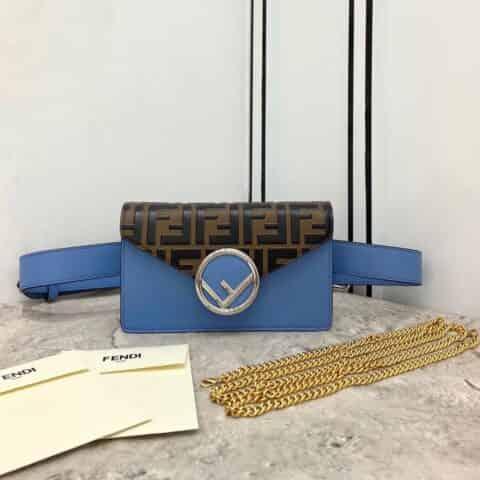FENDI芬迪盖头压印 F 字样多功能腰包005