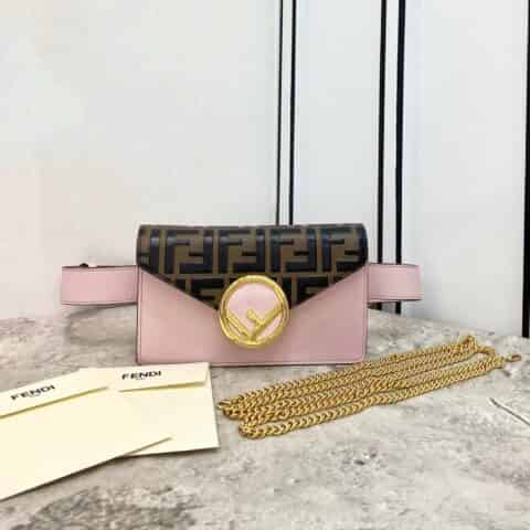 FENDI芬迪盖头压印 F 字样多功能腰包005