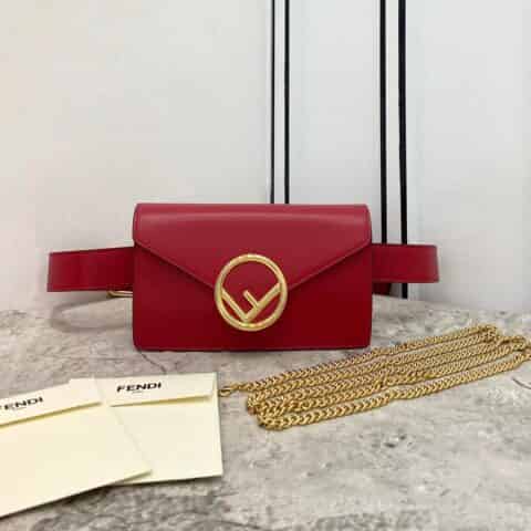 FENDI芬迪盖头压印 F 字样多功能腰包005