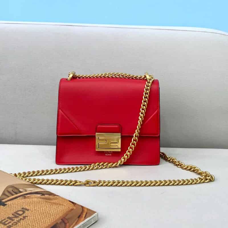 FENDI芬迪定制小牛皮缝制KAN U小方包0506S