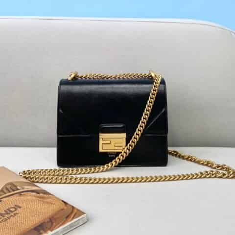 FENDI芬迪定制小牛皮缝制KAN U小方包0506S