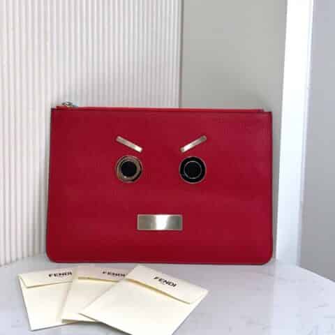 FENDI芬迪荔枝纹罗马纤薄手拿包0078