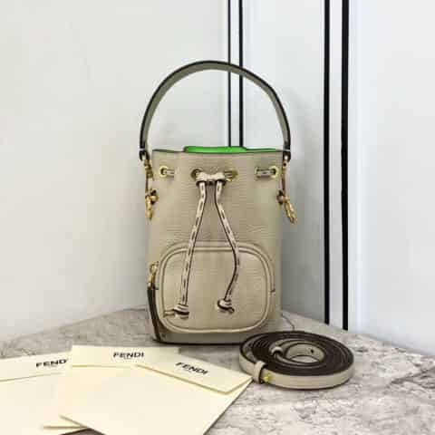 FENDI芬迪logo皮全手工缝制迷你桶包658