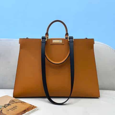 FENDI芬迪全皮简约型大包单肩手提包8265